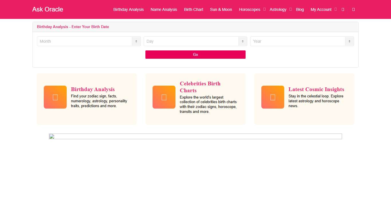 Ask Oracle Birthday & Names Analysis, Birth Charts and 2026 Horoscopes