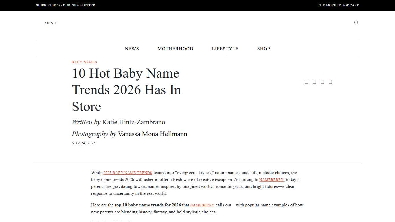 Baby Name Trends 2026 Has In Store